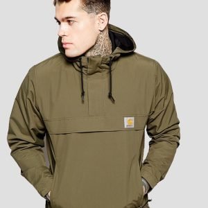Men Khaki Solid Bomber Jacket