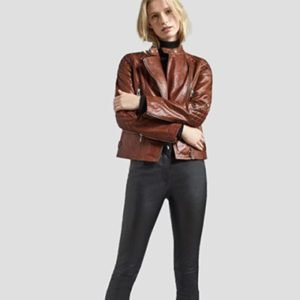 Women Pure Dark Brown Leather Jacket