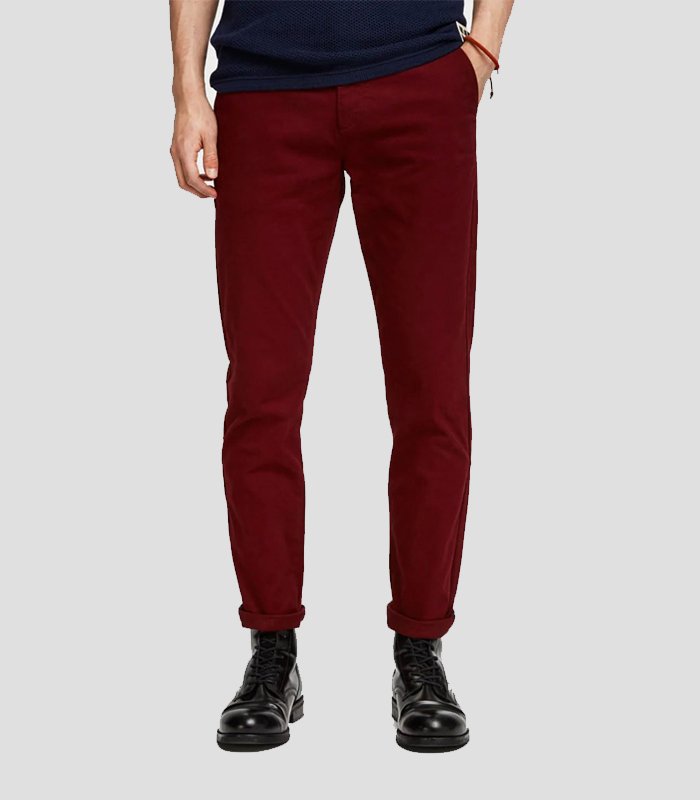Men Maroon Jeans
