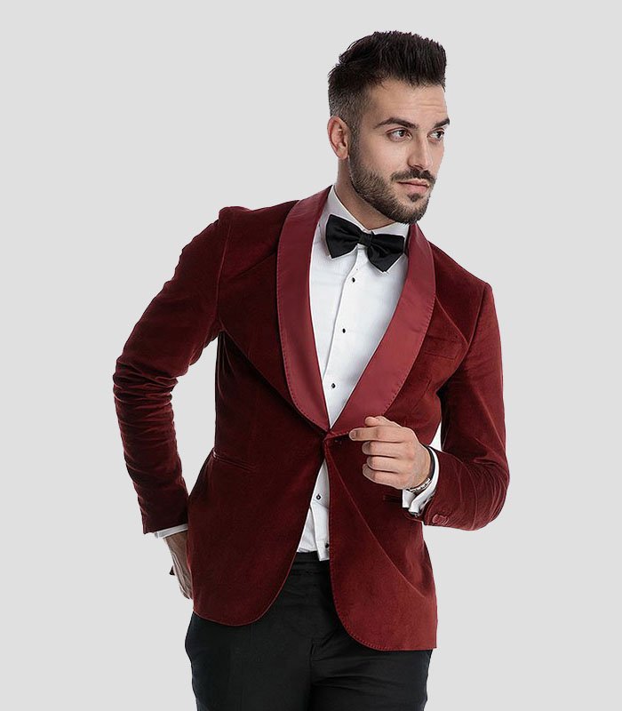 Men Maroon Suit
