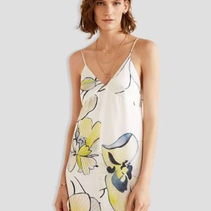 Girls White Dress With Floral