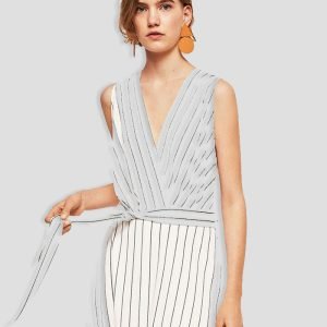 Women Black Lined Skirt